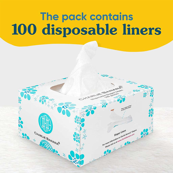 Charlie Banana 2-In-1 Cloth Diaper Liners & Wipes, Pack of 100's - Easy Pharmacy LLC