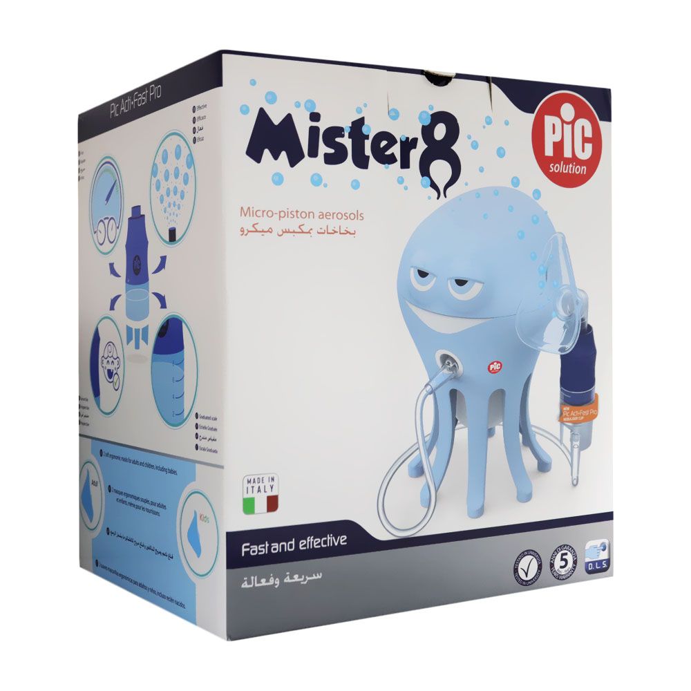 Pic Solution Mister 8 Micro-Piston Octopus Nebulizer for children - Easy Pharmacy LLC