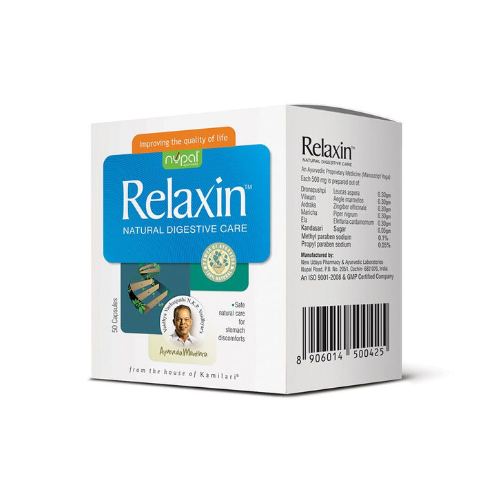 Nupal Relaxin Natural Digestive Care Capsules 50's - Easy Pharmacy LLC