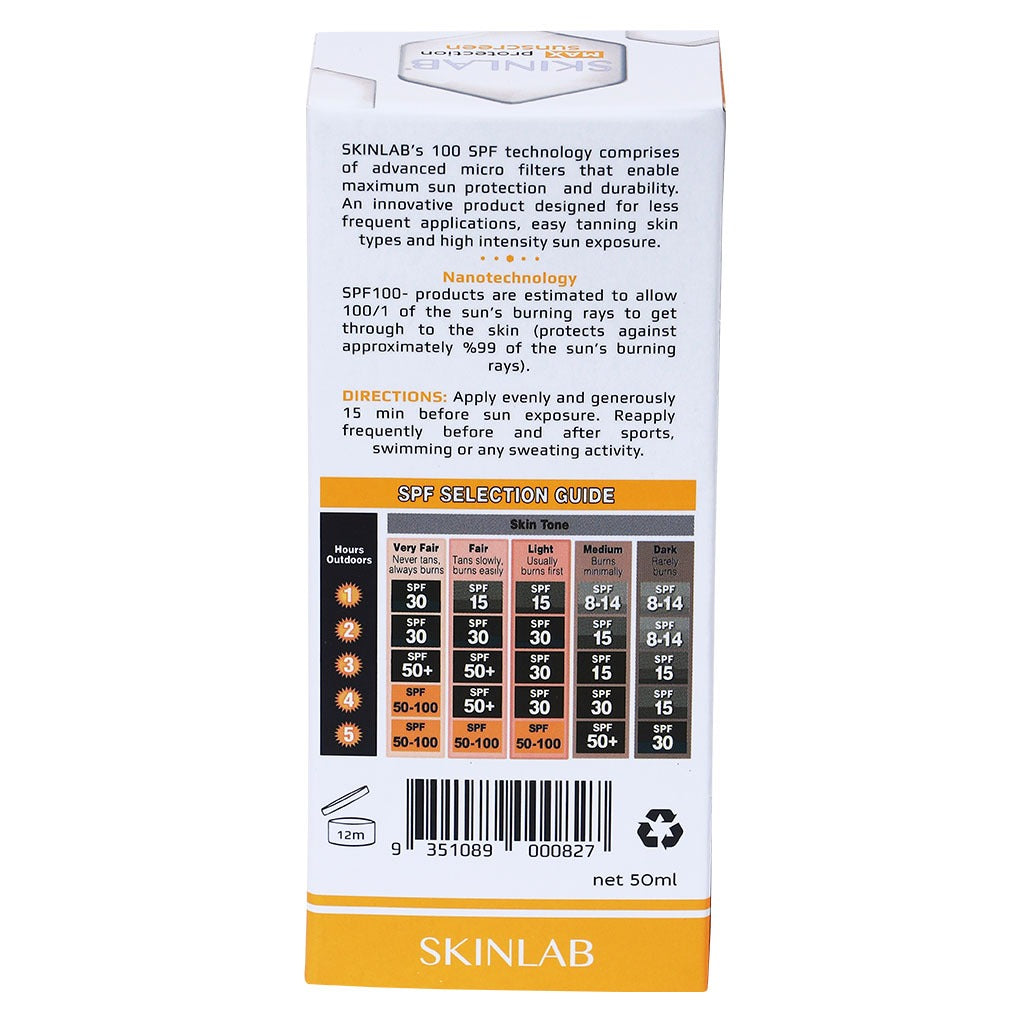 Skinlab UVA/UVB SPF100 Transparent Sunscreen 50 mL - Easy Pharmacy LLC