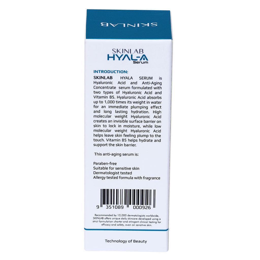 Skinlab Hyal-A Hyaluronic Acid Duo Vitamin B5 Serum 30 mL - Easy Pharmacy LLC