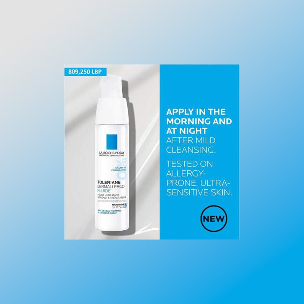 La Roche-Posay Toleriane Dermallergo Fluide Face Moisturizer For Sensitive Skin 40ml - Easy Pharmacy LLC