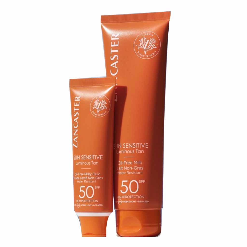 Lancaster Sun Sensitive Luminous Tan Oil Free With SPF50 Water Resistant Sunscreen Milk Fluid 50ml - Easy Pharmacy LLC