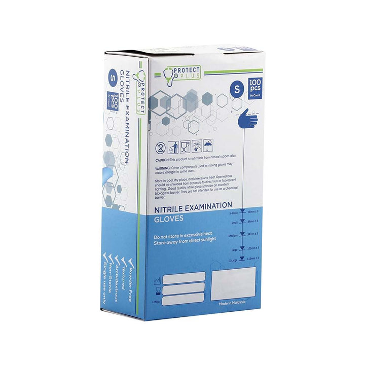 Protect Plus Nitrile Gloves Powder Free Small 100's - Easy Pharmacy LLC