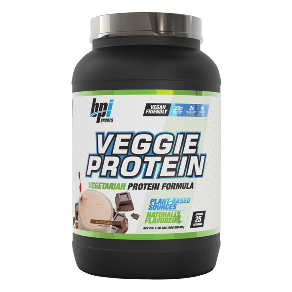 BPI Sports Veggie Protein Powder Chocolate 25 Servings, 1.98 LB - Easy Pharmacy LLC