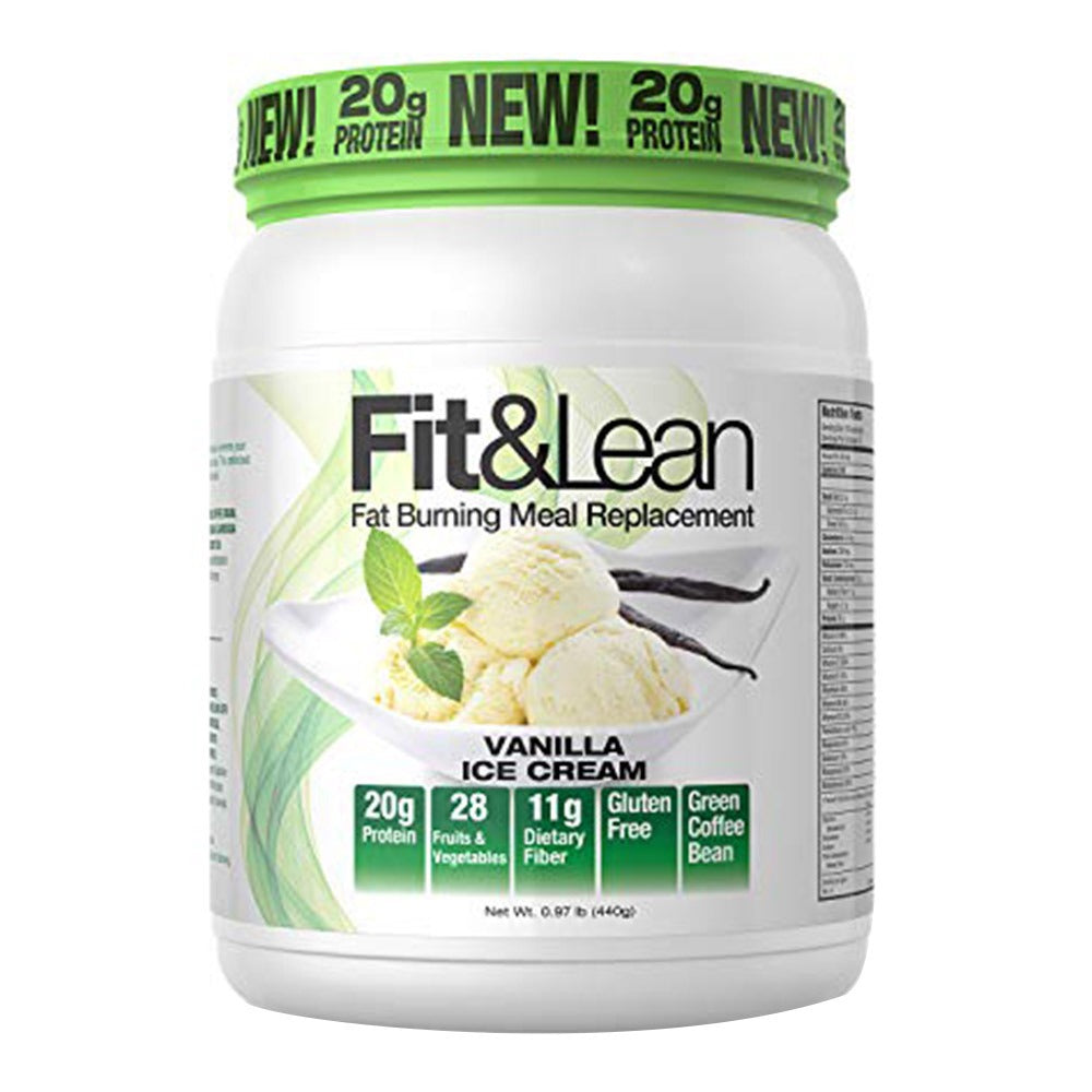 Fit & Lean® Fat Burning Meal Replacement Powder Vanilla Ice cream 1 lb - Easy Pharmacy LLC