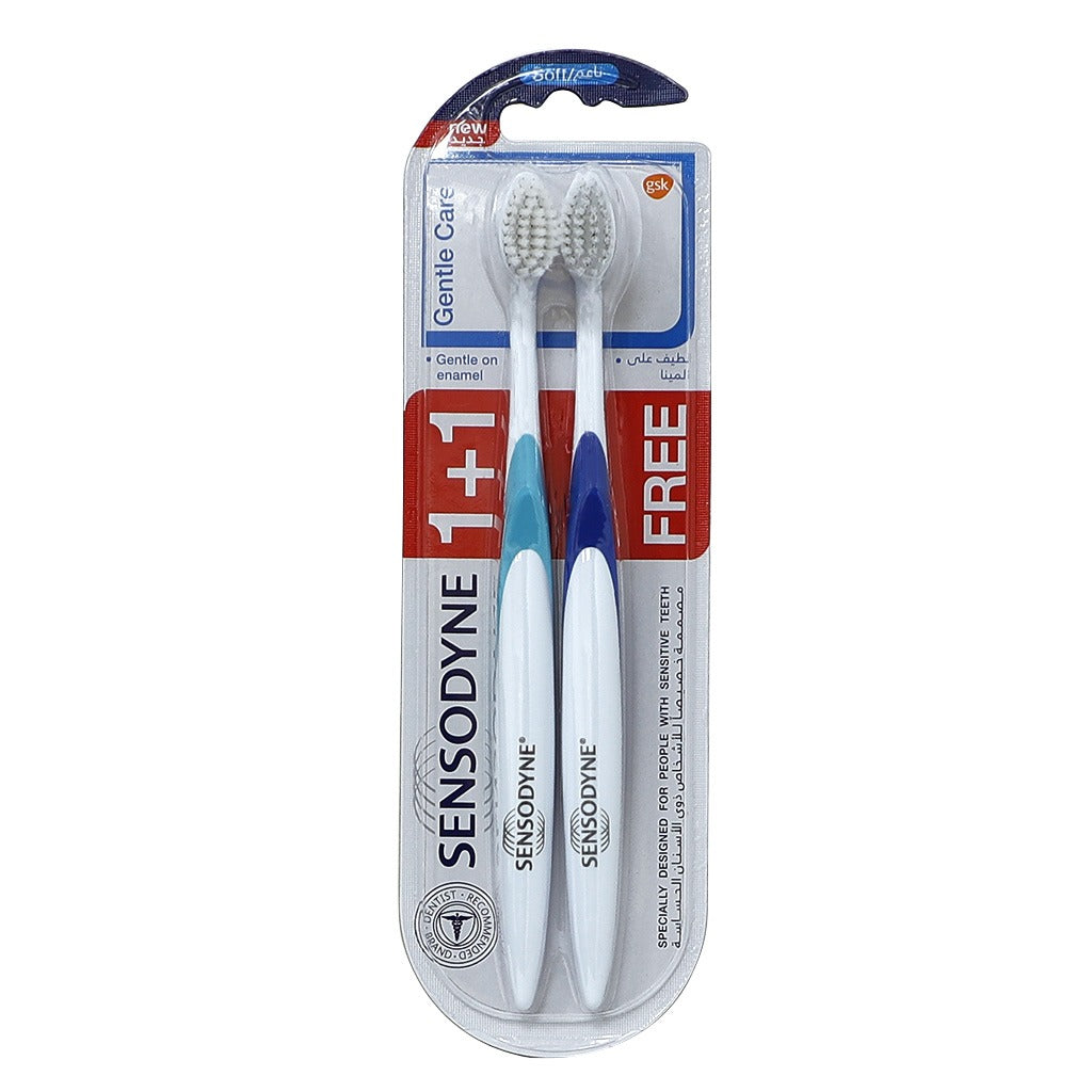 Sensodyne Gentle Care Soft Toothbrush (1+1 Free) - Easy Pharmacy LLC
