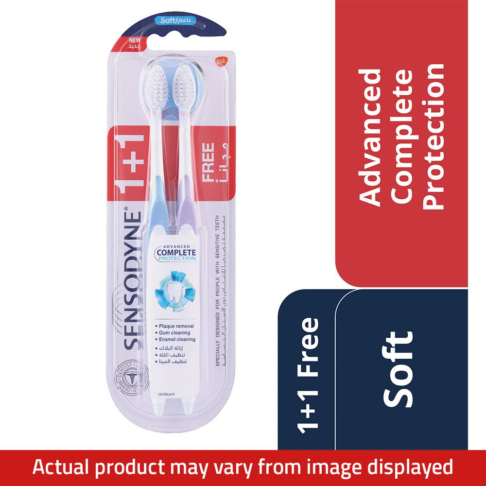 Sensodyne Advanced Complete Protection Soft Toothbrush ( 1+1 Free) - Easy Pharmacy LLC