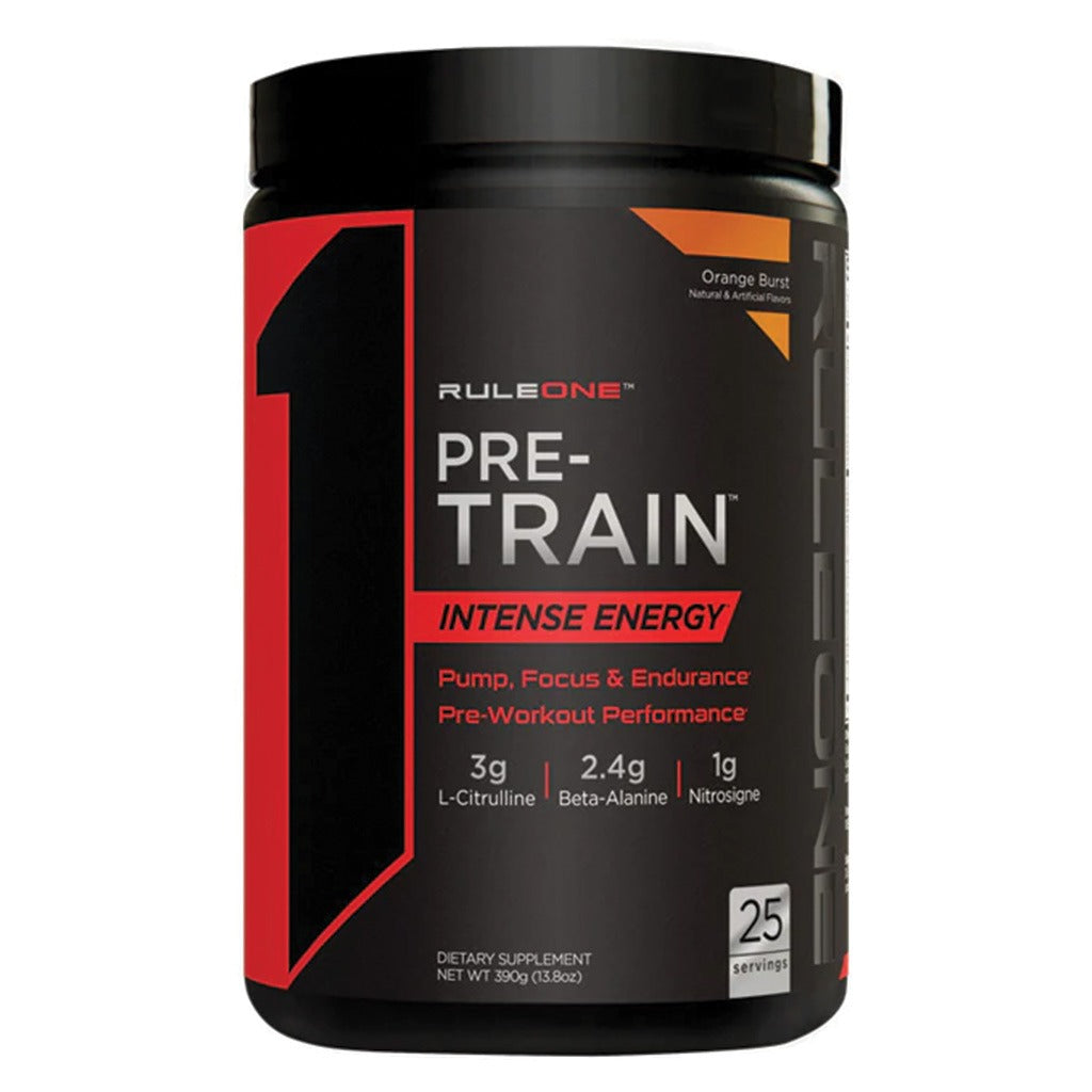 Rule 1 Pre-Train 2.0 Intense Energy Pre-workout Performance Formula Orange Burst 25 Servings - Easy Pharmacy LLC