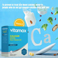 Vitamax Calcium 600 mg + Vitamin D3 400IU Tablets For Bone Health, Pack of 60's