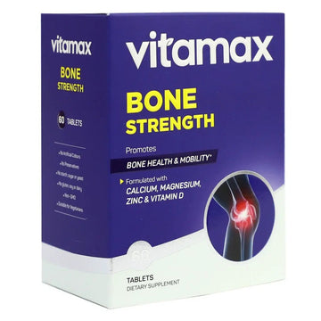 Vitamax Bone Strength Tablets for Daily Bone & Joint Wellness – 60 Count