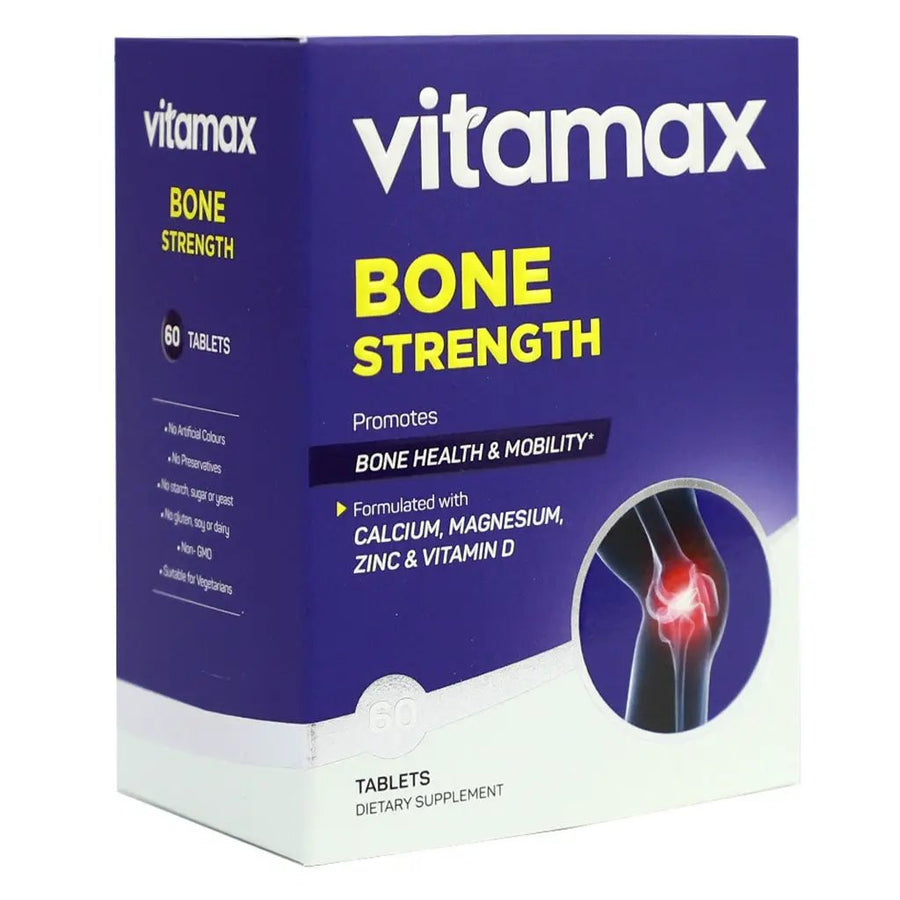 Vitamax Bone Strength Tablets for Daily Bone & Joint Wellness – 60 Count