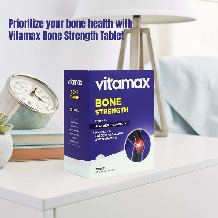 Vitamax Bone Strength Tablets For Bone Health & Mobility, Pack of 60's - Easy Pharmacy LLC