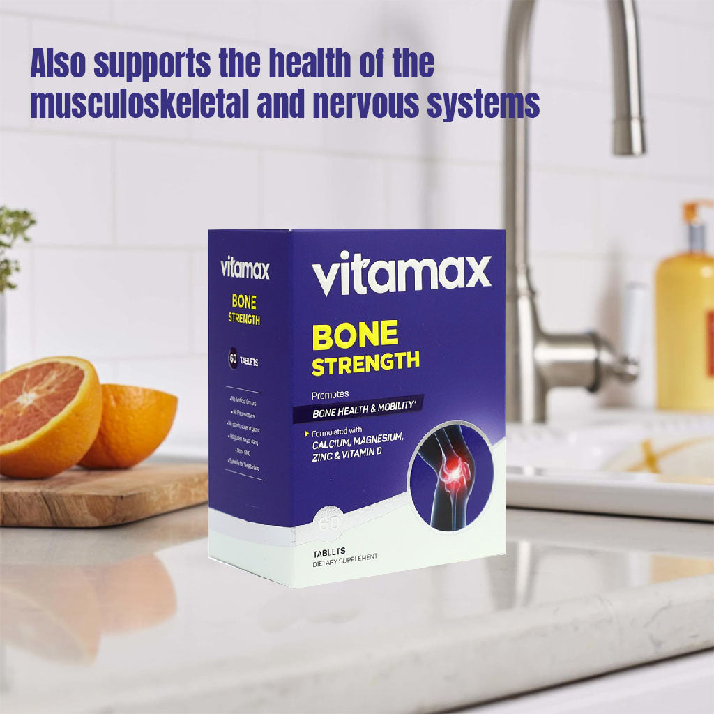 Vitamax Bone Strength Tablets For Bone Health & Mobility, Pack of 60's - Easy Pharmacy LLC