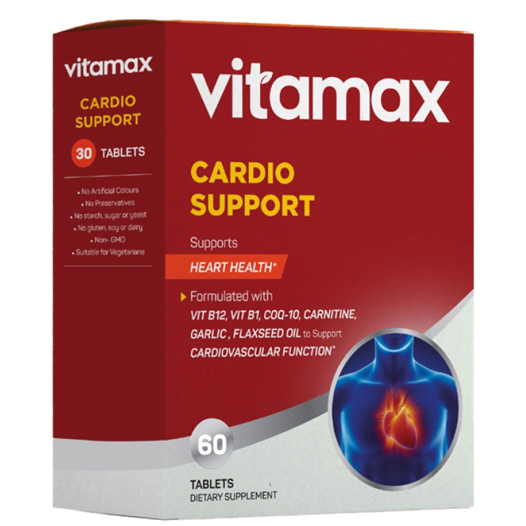 Vitamax Cardio Support Tablets For Heart Health Support, Pack of 60's - Easy Pharmacy LLC