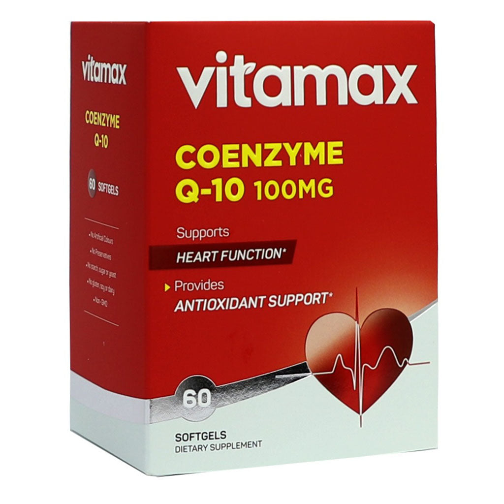 Vitamax Coenzyme Q10 100 mg Softgels For Heart & Antioxidant Support, Pack of 60's - Easy Pharmacy LLC