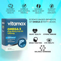 Vitamax Omega 3 1000mg Fish Oil Supplement Softgels, Pack of 60's
