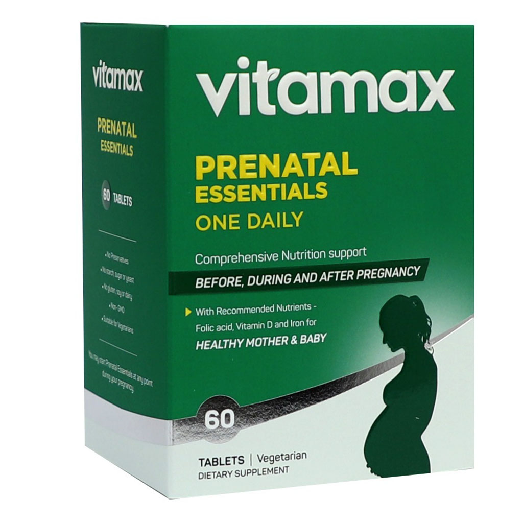 Vitamax Prenatal Essentials One Daily Tablets With Folic Acid, Iron & Vitamin D For Healthy Mother & Baby, Pack of 60's - Easy Pharmacy LLC