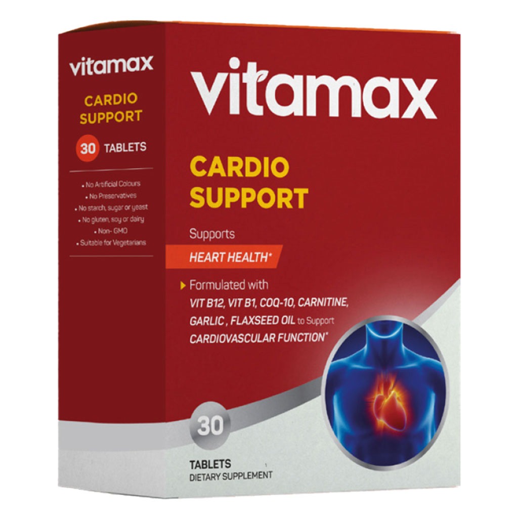 Vitamax Cardio Support Tablets For Heart Health Support, Pack of 30's - Easy Pharmacy LLC