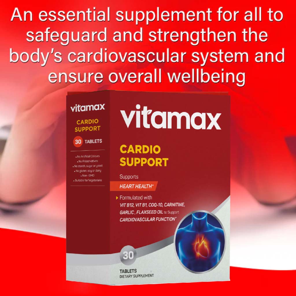 Vitamax Cardio Support Tablets For Heart Health Support, Pack of 30's - Easy Pharmacy LLC