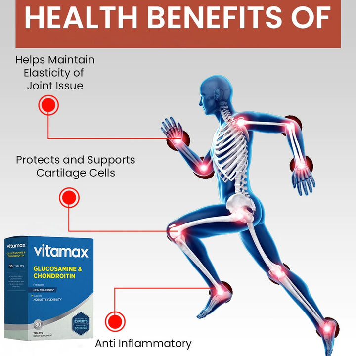 Vitamax Glucosamine + Chondroitin Tablets For Joint Health, Pack of 30's - Easy Pharmacy LLC