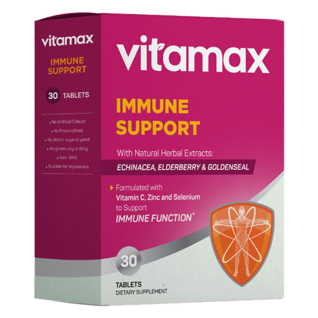 Vitamax Immune Support Tablets With Echinacea, Elderberry & Goldenseal, Pack of 30's - Easy Pharmacy LLC