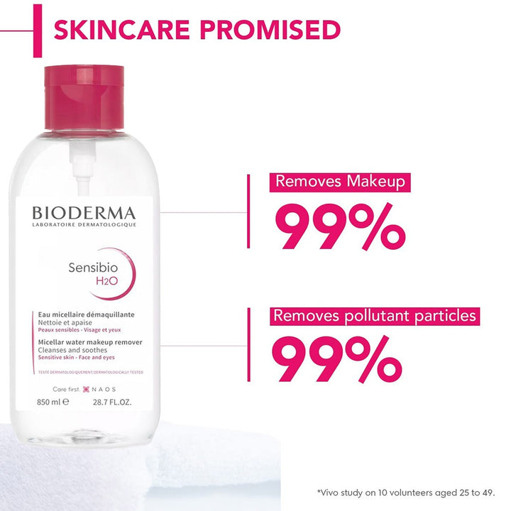 Bioderma Sensibio H2O Cleansing & Make up Removing Micellar Water 850ml - Easy Pharmacy LLC