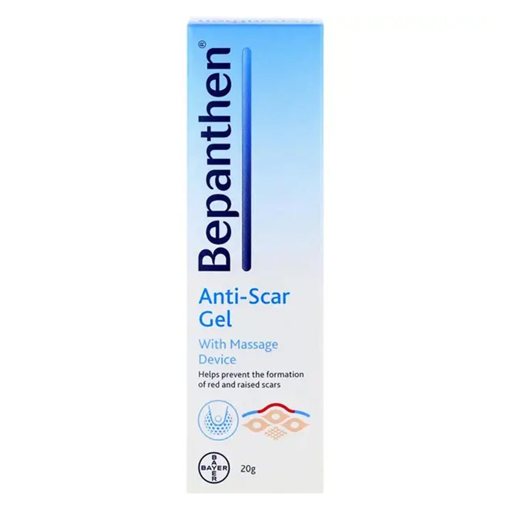 Bepanthen Anti-Scar Gel With Massage Device For Red & Raised Scars 20g - Easy Pharmacy LLC