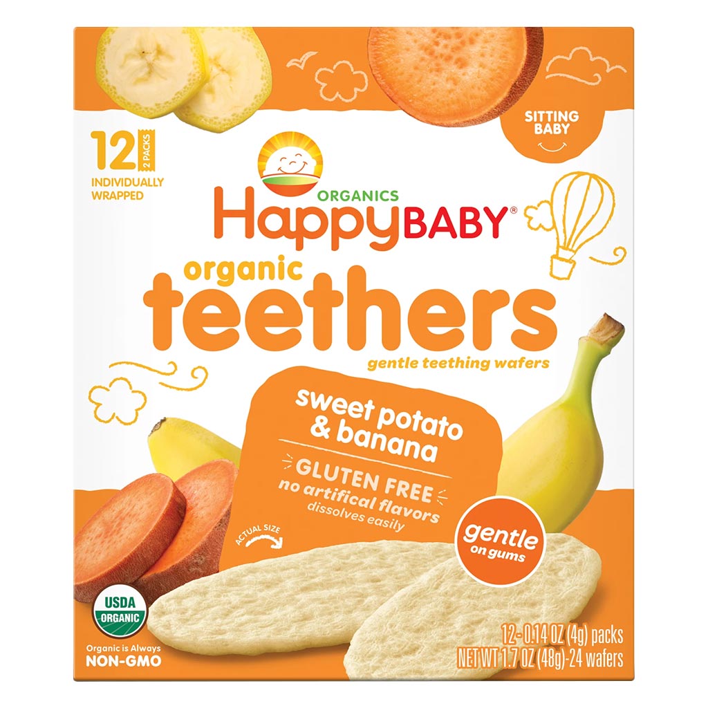 HappyBaby Teethers Sweet Potato And Banana Wafers 24's - Easy Pharmacy LLC