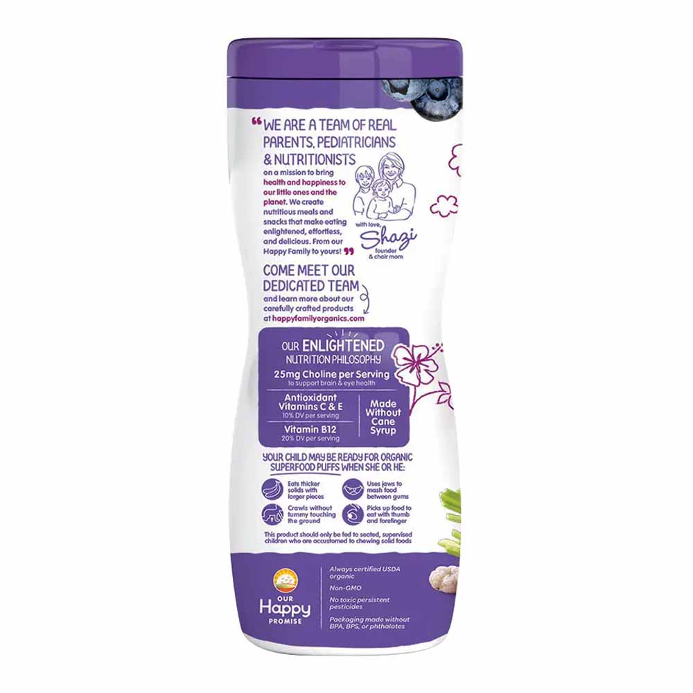 HappyBaby® Superfood Puffs Purple Carrot & BlueBerry 60 g - Easy Pharmacy LLC