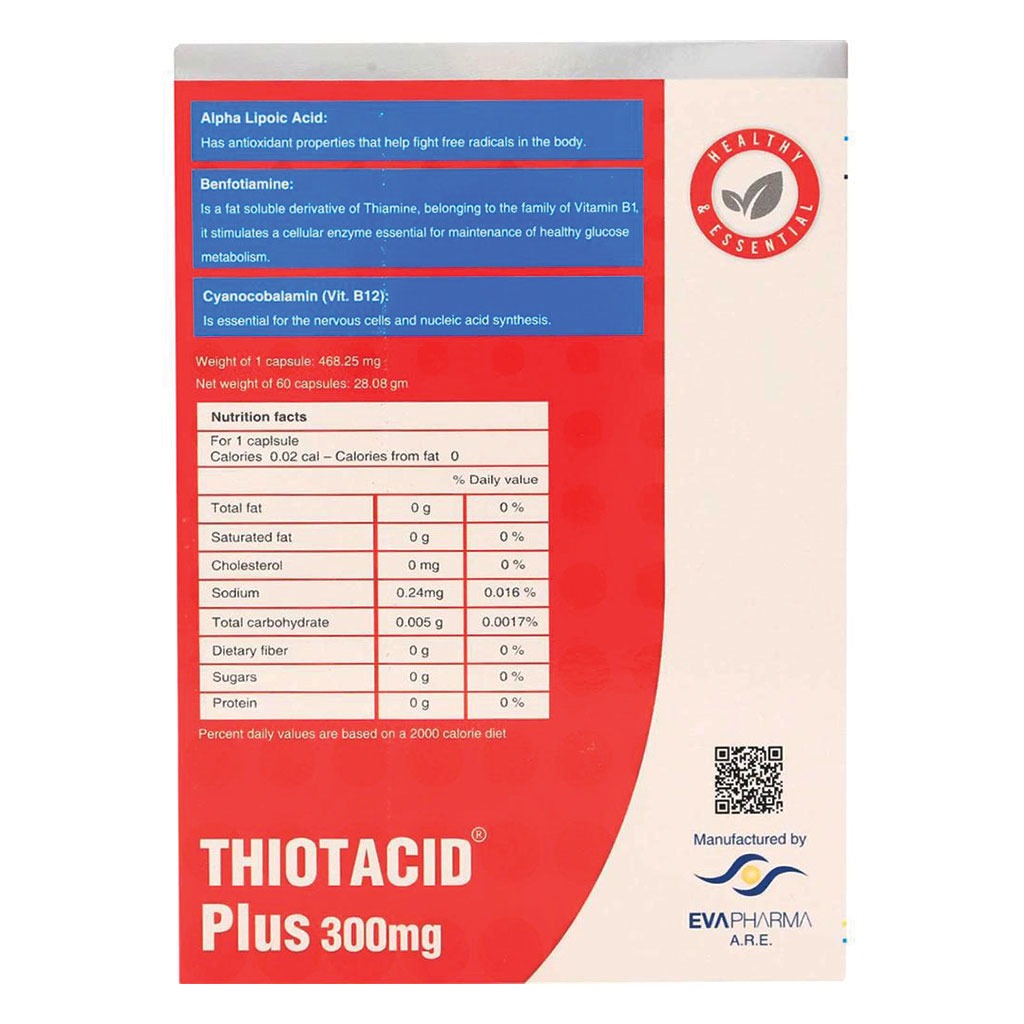 Thiotacid Plus 300 mg Capsule 60's - Easy Pharmacy LLC