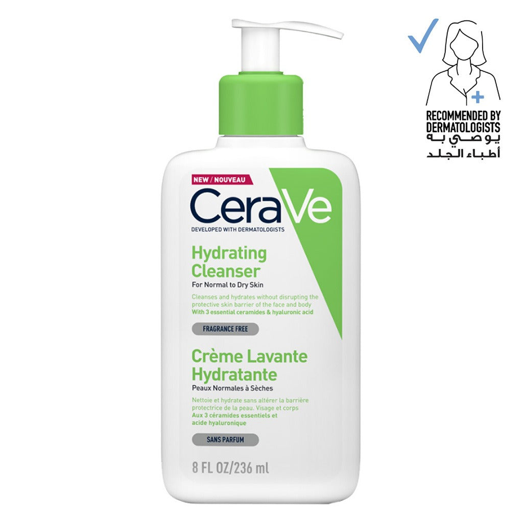 CeraVe Hydrating Fragrance Free Cleanser For Normal To Dry Skin 236ml - Easy Pharmacy LLC