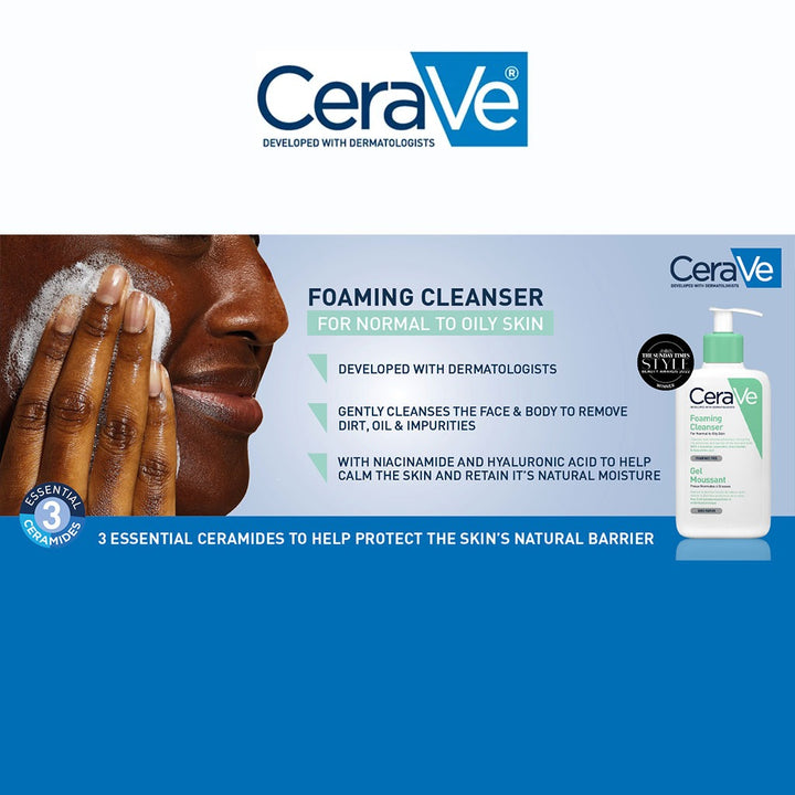 CeraVe Fragrance Free Foaming Cleanser For Normal To Oily Skin 473ml - Easy Pharmacy LLC