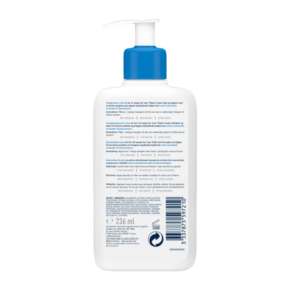 CeraVe Fragrance Free Moisturising Lotion For Dry To Very Dry Skin 236ml - Easy Pharmacy LLC