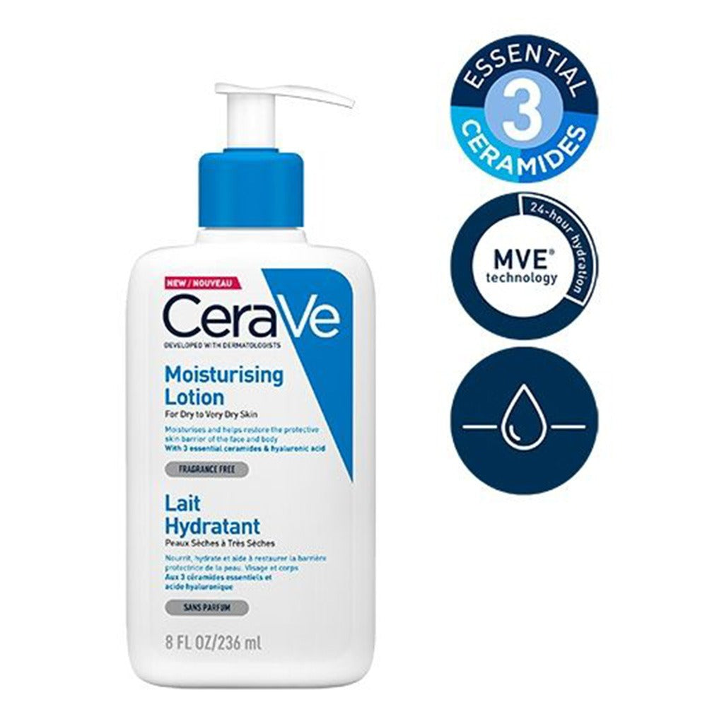 CeraVe Fragrance Free Moisturising Lotion For Dry To Very Dry Skin 236ml - Easy Pharmacy LLC