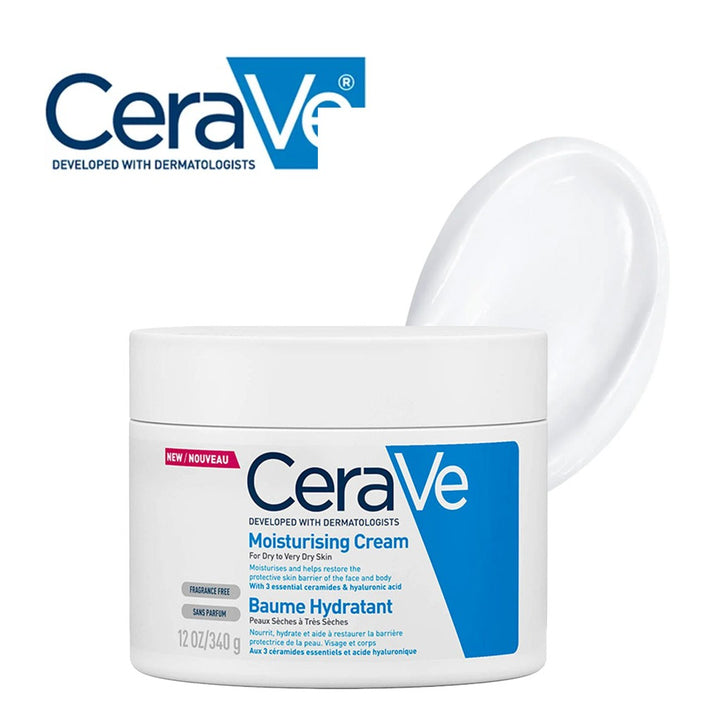 CeraVe Fragrance Free Moisturising Cream For Dry To Very Dry Skin 340g - Easy Pharmacy LLC