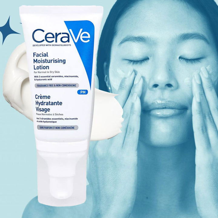CeraVe Facial Moisturising PM Lotion For Normal To Dry Skin 52ml - Easy Pharmacy LLC