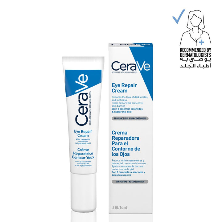 CeraVe Eye Repair Cream With Hyaluronic Acid For Dark Circles & Puffiness 14ml - Easy Pharmacy LLC