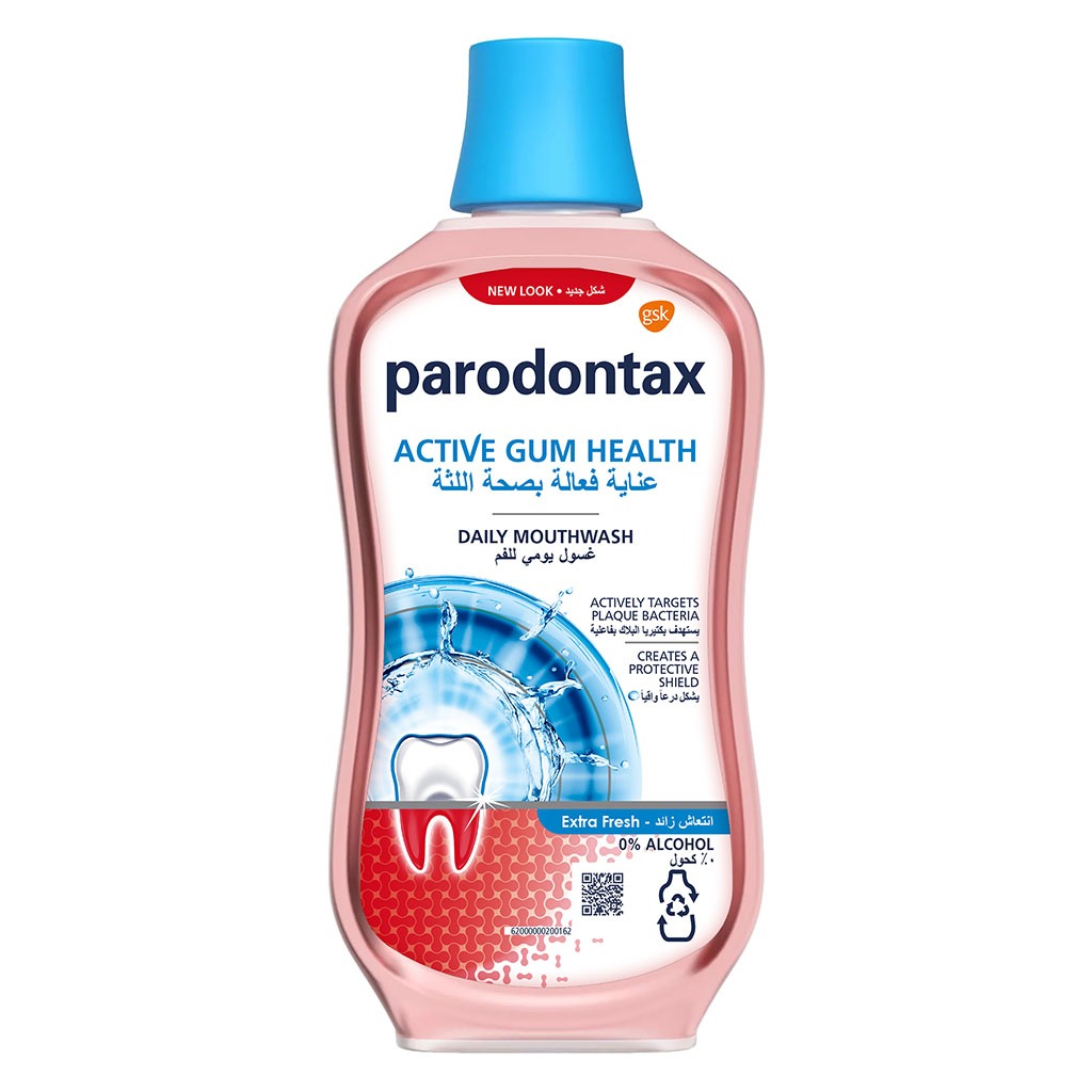 Parodontax Daily Mouthwash For Active Gum Health, Antiplaque & Antigingivitis Mouth Rinse, Alcohol Free 500ml - Easy Pharmacy LLC