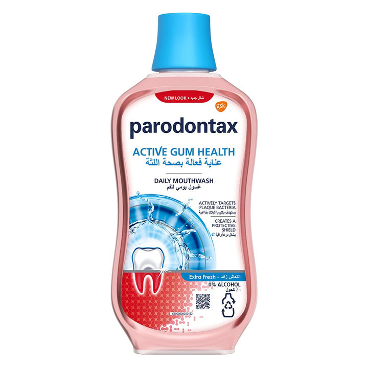 Parodontax Daily Mouthwash For Active Gum Health, Antiplaque & Antigingivitis Mouth Rinse, Alcohol Free 500ml - Easy Pharmacy LLC
