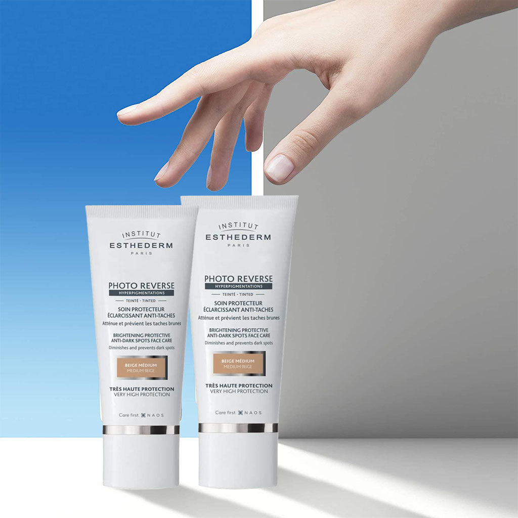 Institut Esthederm Photo Reverse Hyperpigmentations Brightening Sun Protective Anti-dark Spot Face Care Tinted Cream - Medium Beige 50ml - Easy Pharmacy LLC