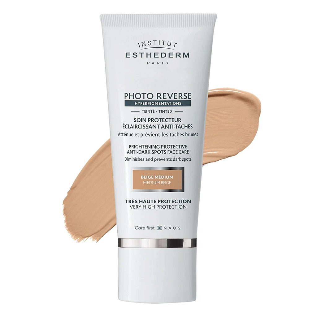 Institut Esthederm Photo Reverse Hyperpigmentations Brightening Sun Protective Anti-dark Spot Face Care Tinted Cream - Medium Beige 50ml - Easy Pharmacy LLC