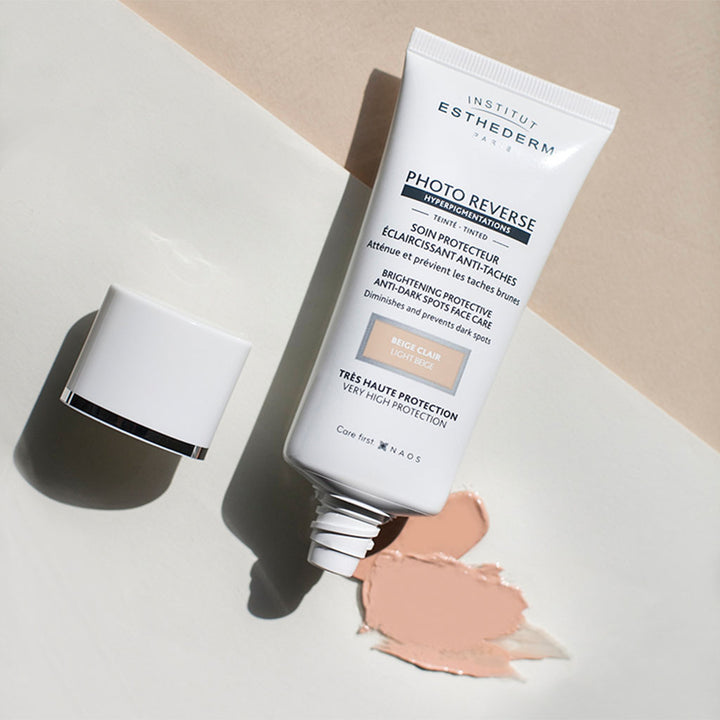 Institut Esthederm Photo Reverse Hyperpigmentations Brightening Sun Protective Anti-dark Spot Face Care Tinted Cream- Light Beige 50ml - Easy Pharmacy LLC