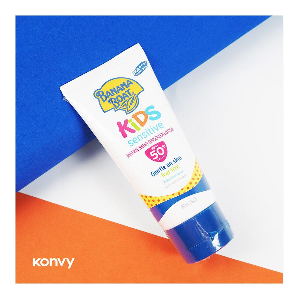 Banana Boat Kids Sensitive Tear - Free Mineral Based Sunscreen Lotion SPF 50+ PA++++ 90ml - Easy Pharmacy LLC