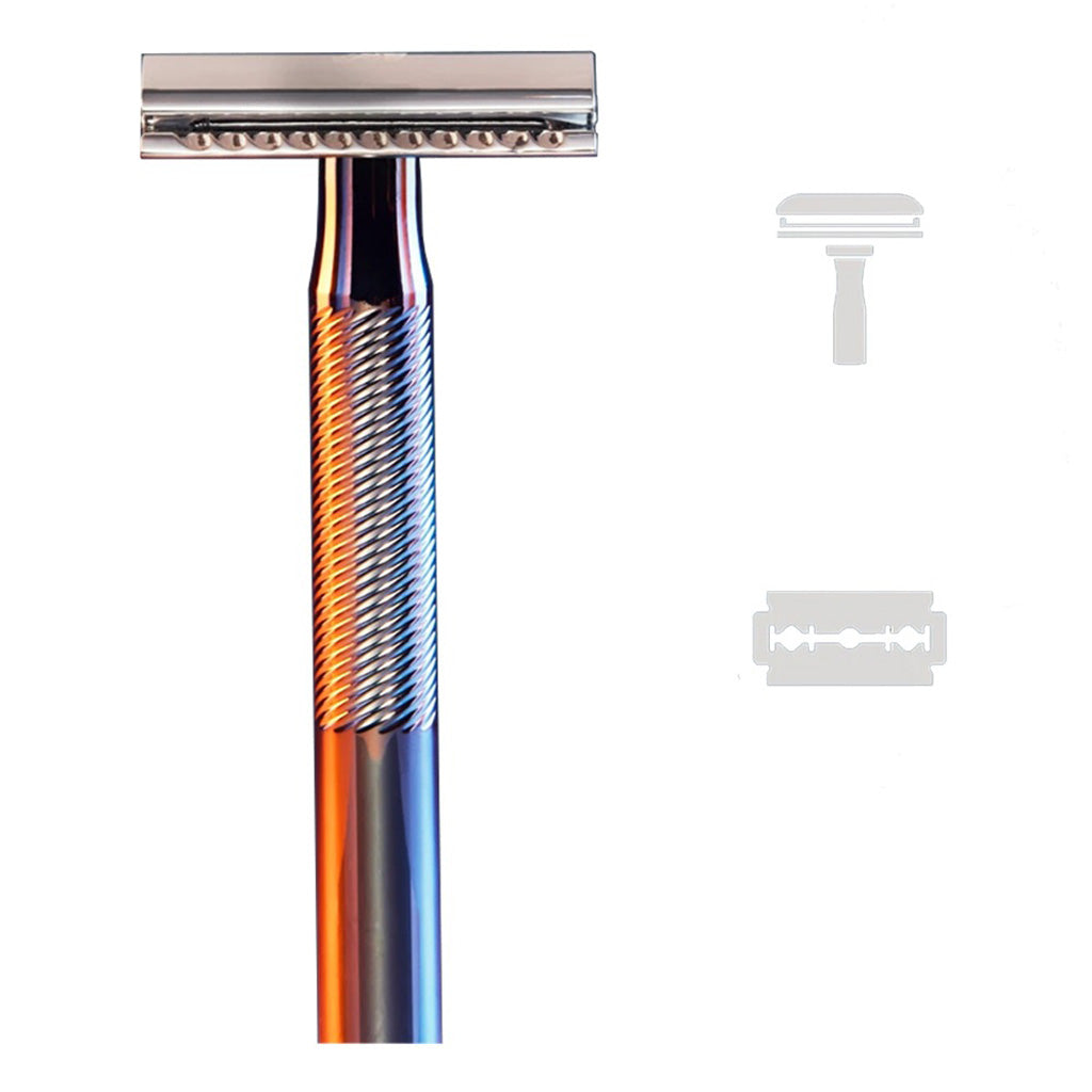 King C. Gillette Men’s Double Edge Safety Razor With Classic Inspired Chrome Plated Handle + Gillette’s Best Platinum Coated Double Edge Blades, Pack of 1 Handle + 5 Blades - Easy Pharmacy LLC