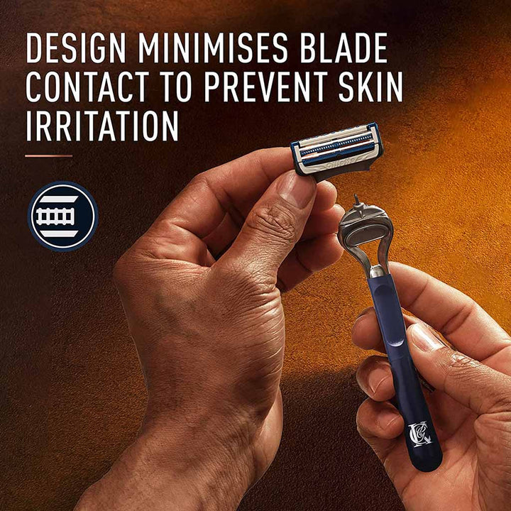 King C. Gillette Men’s Neck Razor With Gillette’s Best Sharpest Stainless Steel Platinum Coated Blades, Pack of 1's - Easy Pharmacy LLC
