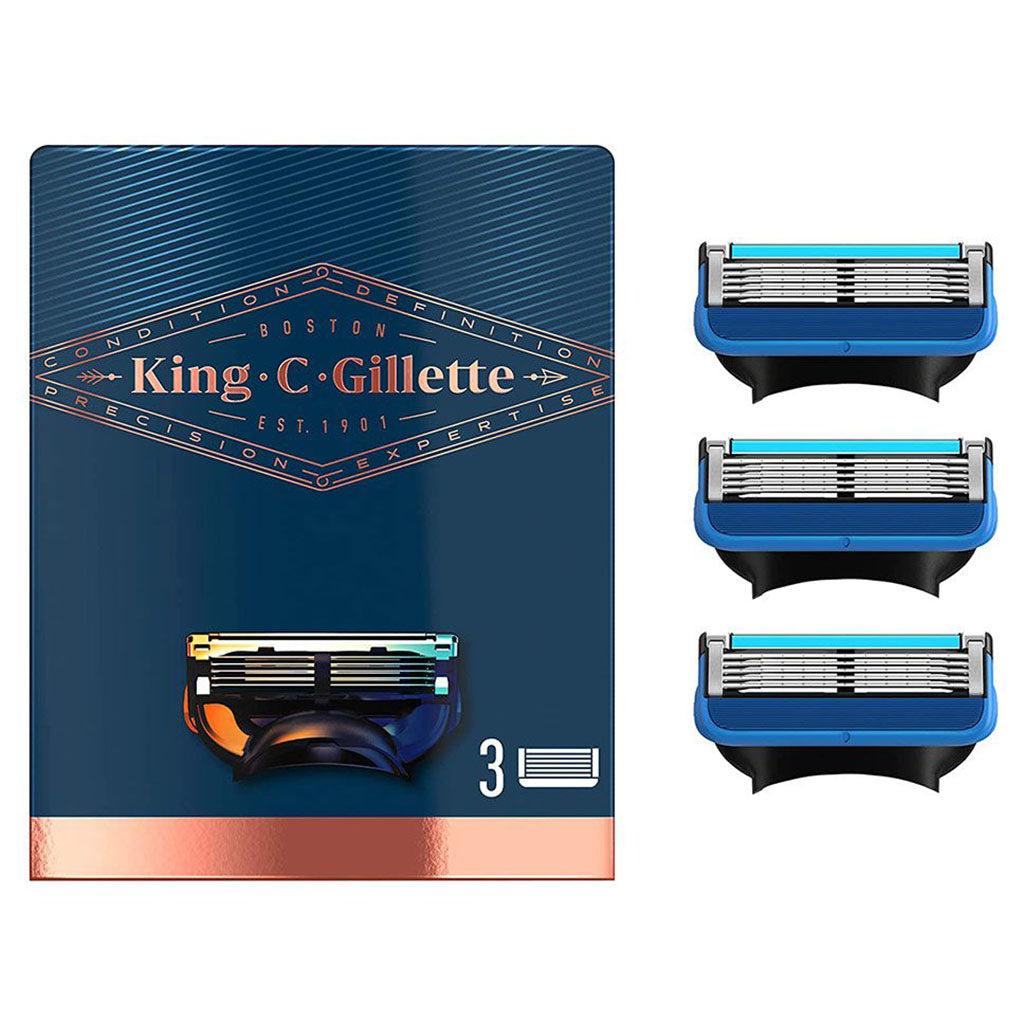 King C. Gillette Men’s Shave and Edging Razor Blade Refill With Built In Single Blade Precision Trimmer, Pack of 3's - Easy Pharmacy LLC