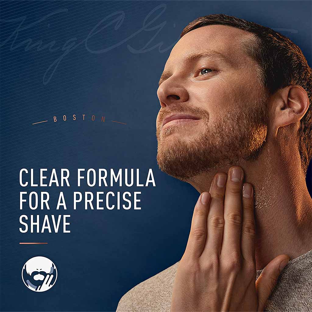 King C. Gillette Men’s Transparent, Non-Foaming Shave Gel With White Tea and Argan Oil 150ml - Easy Pharmacy LLC