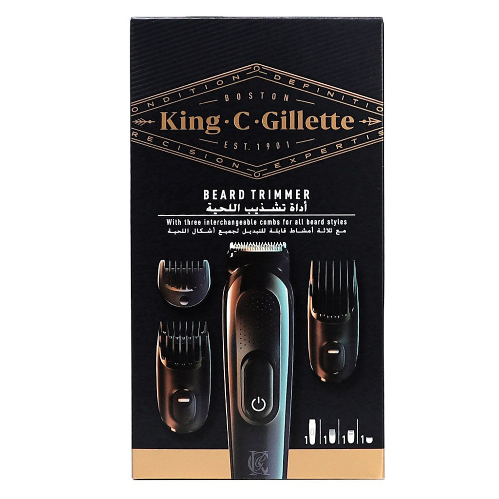 King C. Gillette Cordless Men’s Beard Trimmer Kit With Lifetime Sharp Blades & 3 Interchangeable Combs - Easy Pharmacy LLC