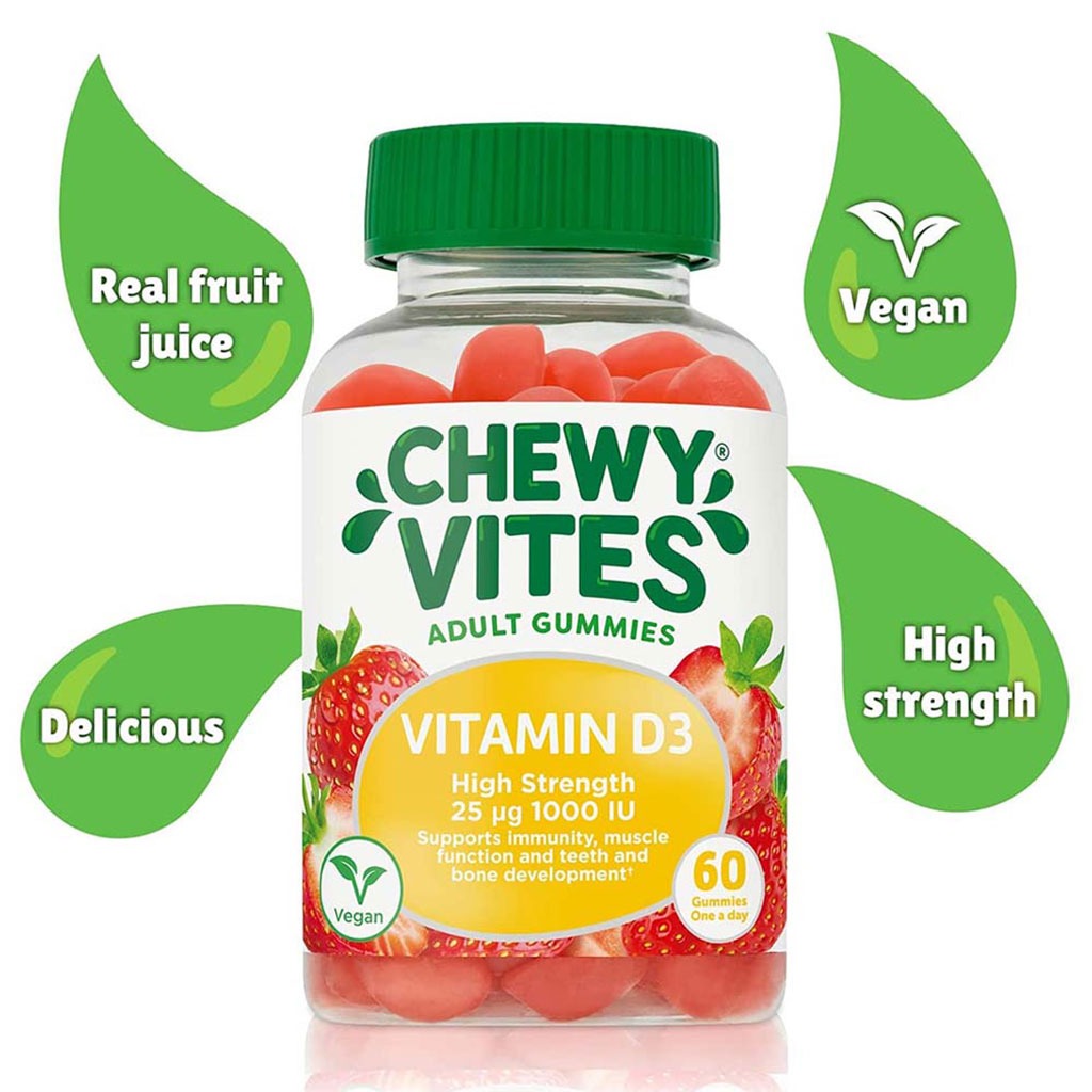 Chewy Vites Adults Vitamin D3 1000 IU Extra Strength Gummies - Easy Pharmacy LLC